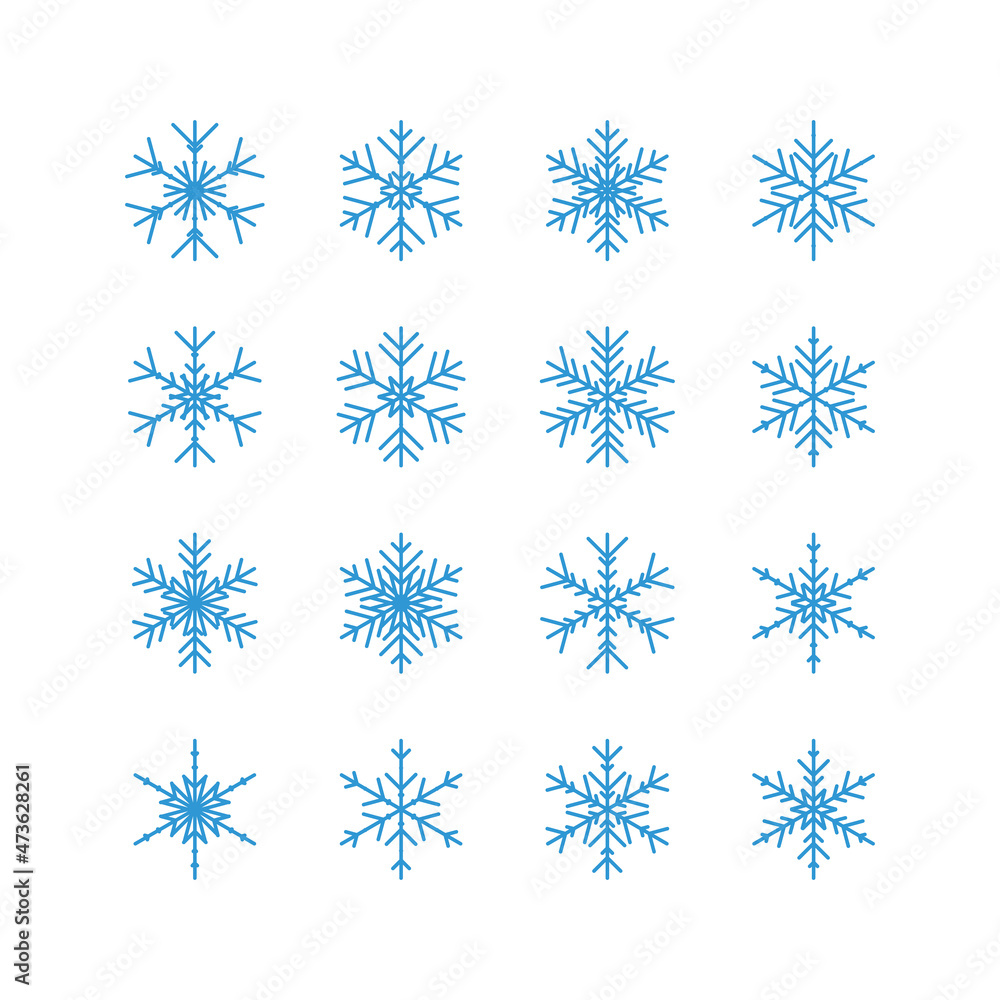 Big set of snowflakes for christmas design, vector illustration Big set of snowflakes for christmas design, vector illustration