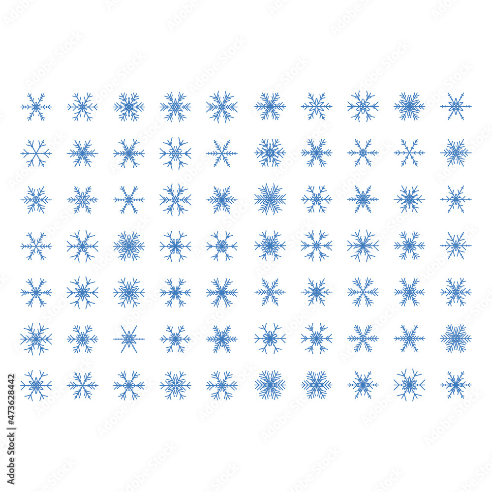 Big set of snowflakes for christmas design, vector illustration Big set of snowflakes for christmas design, vector illustration
