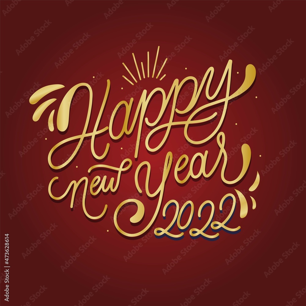 happy new year  2022 background vector design illustration