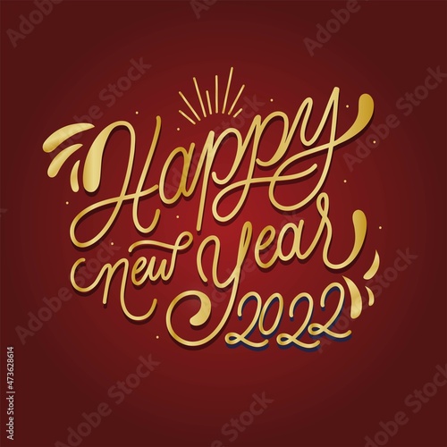 happy new year 2022 background vector design illustration