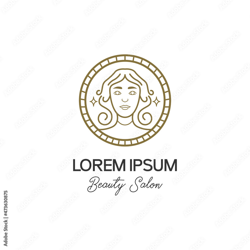 Minimalist beauty woman salon logo design Minimalist beauty woman salon logo design