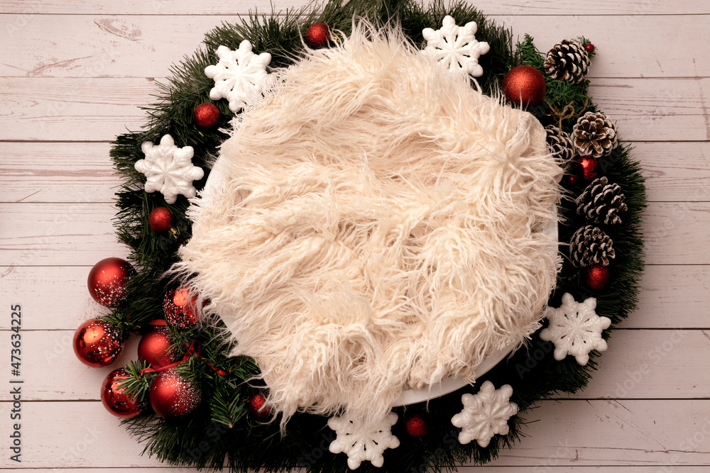 CHristmas Newborn digital backdrop/background Stock Photo | Adobe Stock