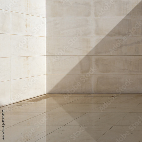 White Marble Wall. Abstract Architectural Photography.