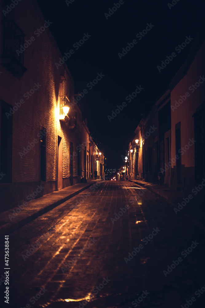 Queretaro city at night  street