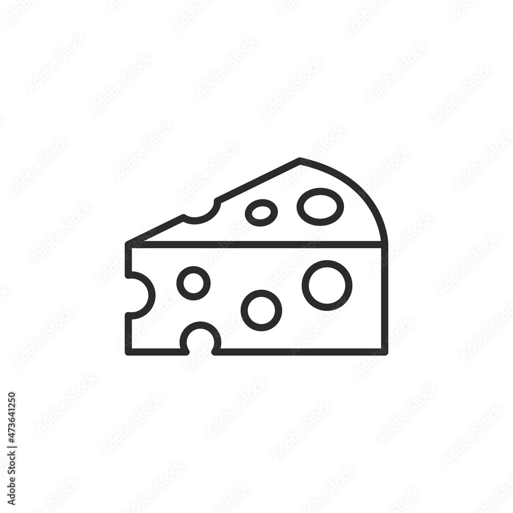 Cheese icon. Swiss cheese with holes isolated on white background. Vector illustration Cheese icon. Swiss cheese with holes isolated on white background. Vector illustration
