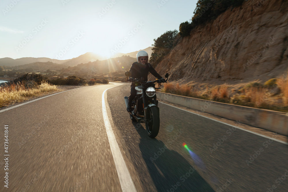 Man Riding a motorbike