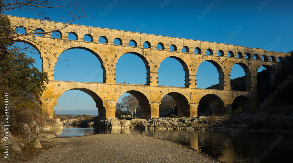 The Aqueduct Bridge is cultural landmark of France outdoors.