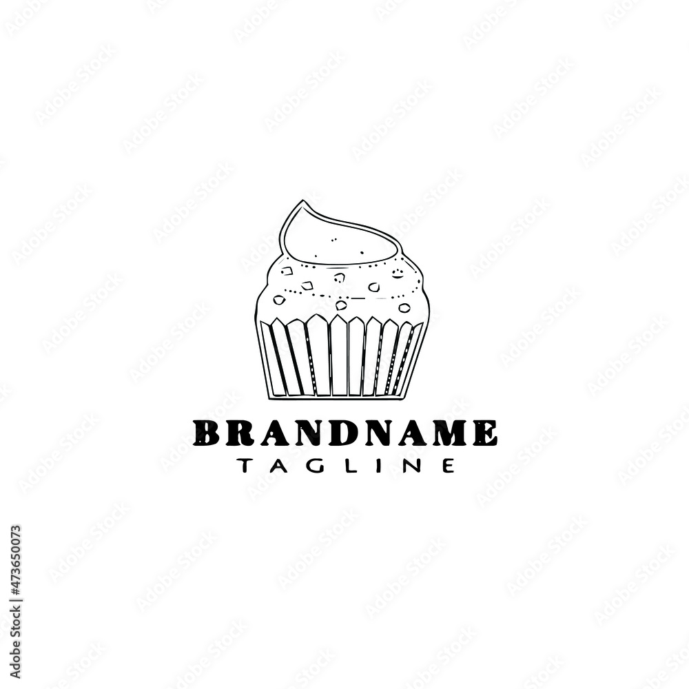 cupcake logo cartoon icon design template black cute vector illustration cupcake logo cartoon icon design template black cute vector illustration