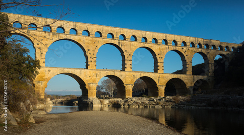 The Aqueduct Bridge is cultural landmark of France outdoors.
