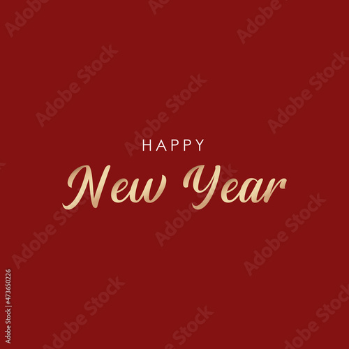 Greeting card Happy New Year 2022. Beautiful Square holiday web banner or billboard with text Happy New Year 2022