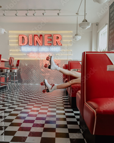 Roller Skates of 1950s Diner Waitress photo