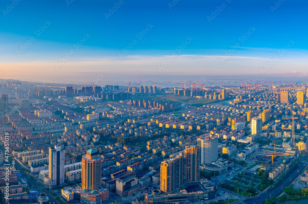 Morning scenery of Nantong City, Jiangsu Province