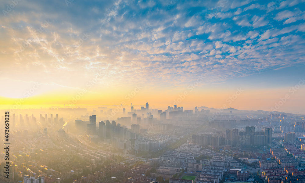 Morning scenery of Nantong City, Jiangsu Province Morning scenery of Nantong City, Jiangsu Province