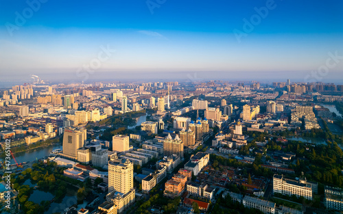 Morning scenery of Nantong City, Jiangsu Province