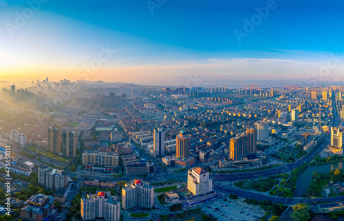 Fototapeta Naklejka Na Ścianę i Meble -  Morning scenery of Nantong City, Jiangsu Province