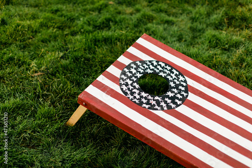American Flag Cornhole Game photo