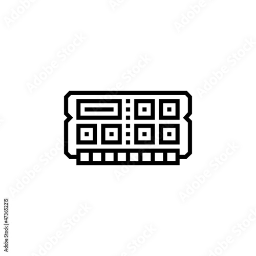 ram vector icon. computer component icon outline style. perfect use for logo, presentation, website, and more. simple modern icon design line style