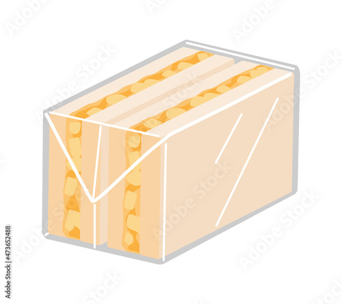 たまごサンド　四角のパック