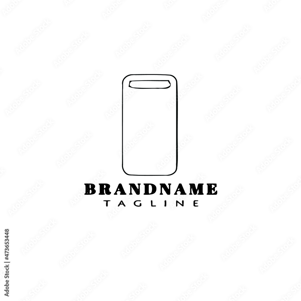 smart phone case logo cartoon icon design template black isolated vector illustration smart phone case logo cartoon icon design template black isolated vector illustration