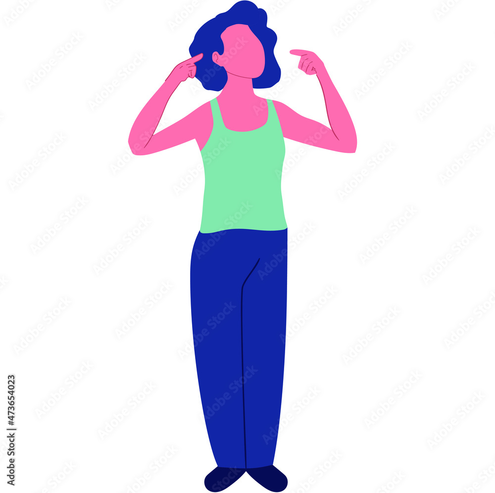 Mujer con aceptación personal, superación personal y autoestima Mujer con aceptación personal, superación personal y autoestima