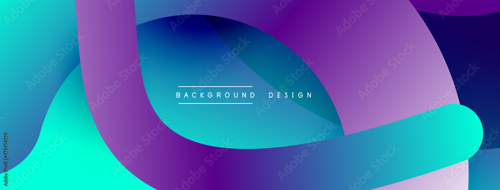 Abstract overlapping lines and circles geometric background with gradient colors Abstract overlapping lines and circles geometric background with gradient colors