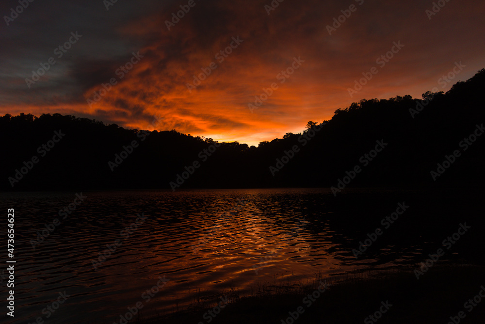 Fototapeta premium Chicabal Lagoon San Martín Sacatepéquez, Quetzaltenango, Guatemala