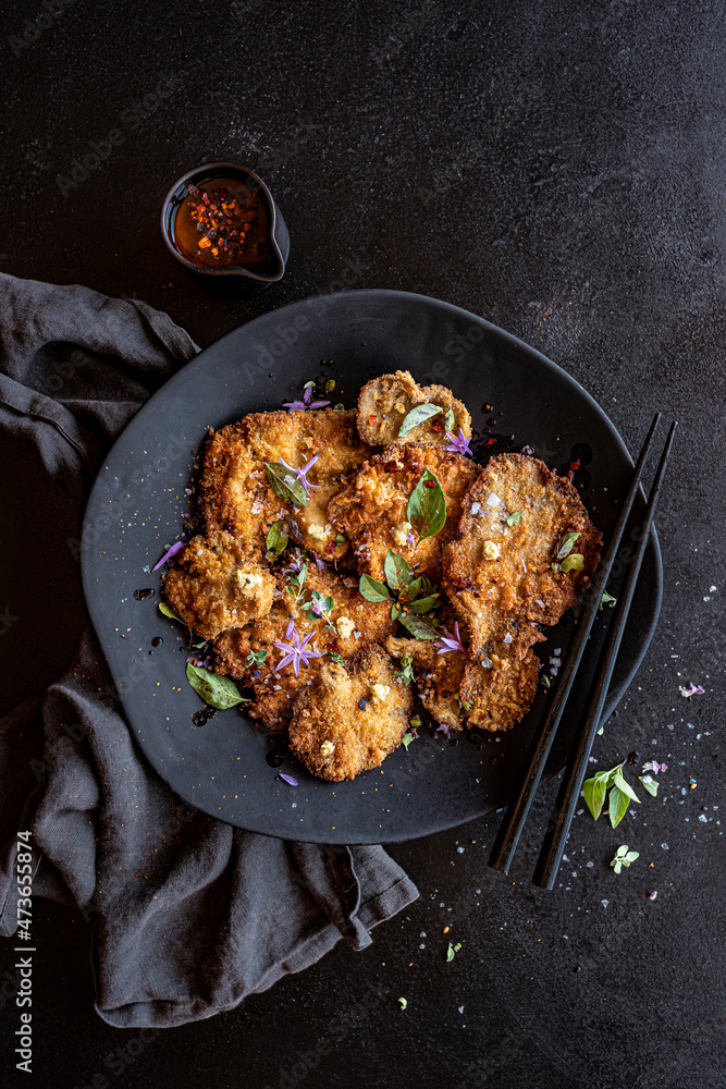 Fried Oyster Mushrooms Fried Oyster Mushrooms