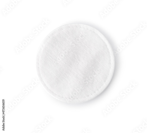 Clean cotton pad isolated on white