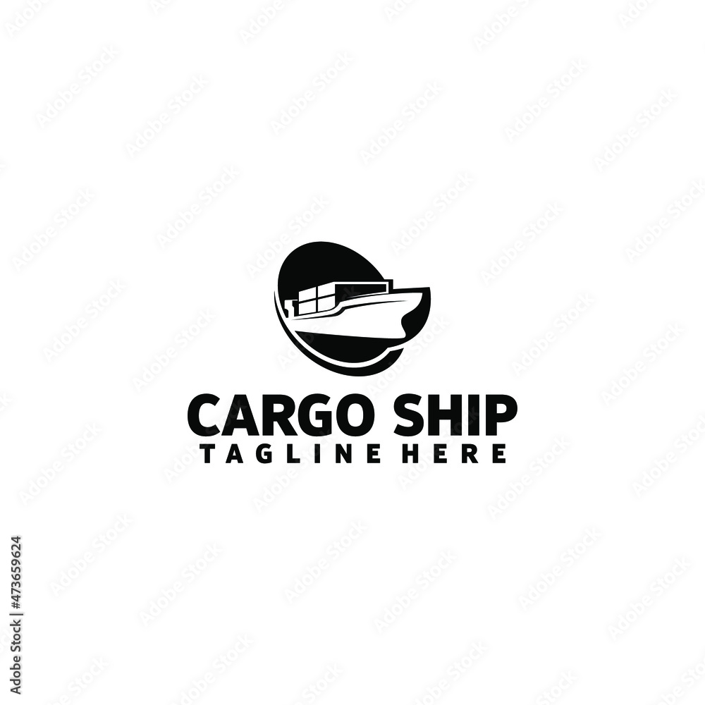 Shipping Logo Vector. Logistic Logo Template Vector. Cargo Logo Concept Isolated in White Background Shipping Logo Vector. Logistic Logo Template Vector. Cargo Logo Concept Isolated in White Background
