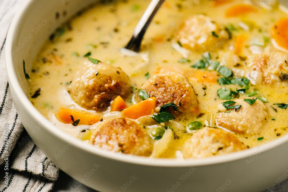 Italian Chicken Meatball Soup Italian Chicken Meatball Soup