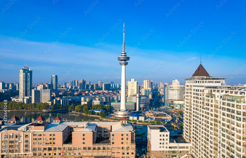 Urban environment of TV Tower in Nantong City, Jiangsu Province