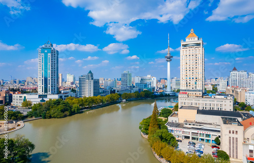 Urban environment of TV Tower in Nantong City, Jiangsu Province