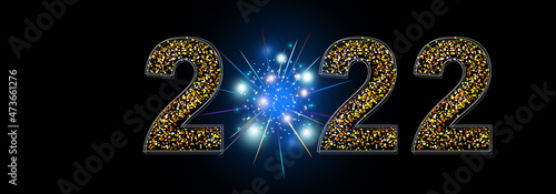 Happy New Year Background. Start to 2022. 3D illustration