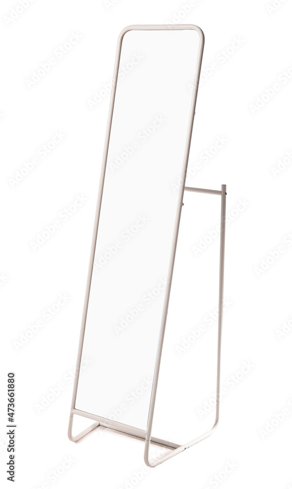 Modern floor mirror isolated on white Modern floor mirror isolated on white