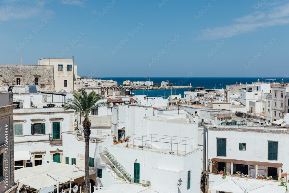 Top view of the city of Otranto Top view of the city of Otranto