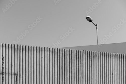 A lamppost in a minimalist scenary. photo