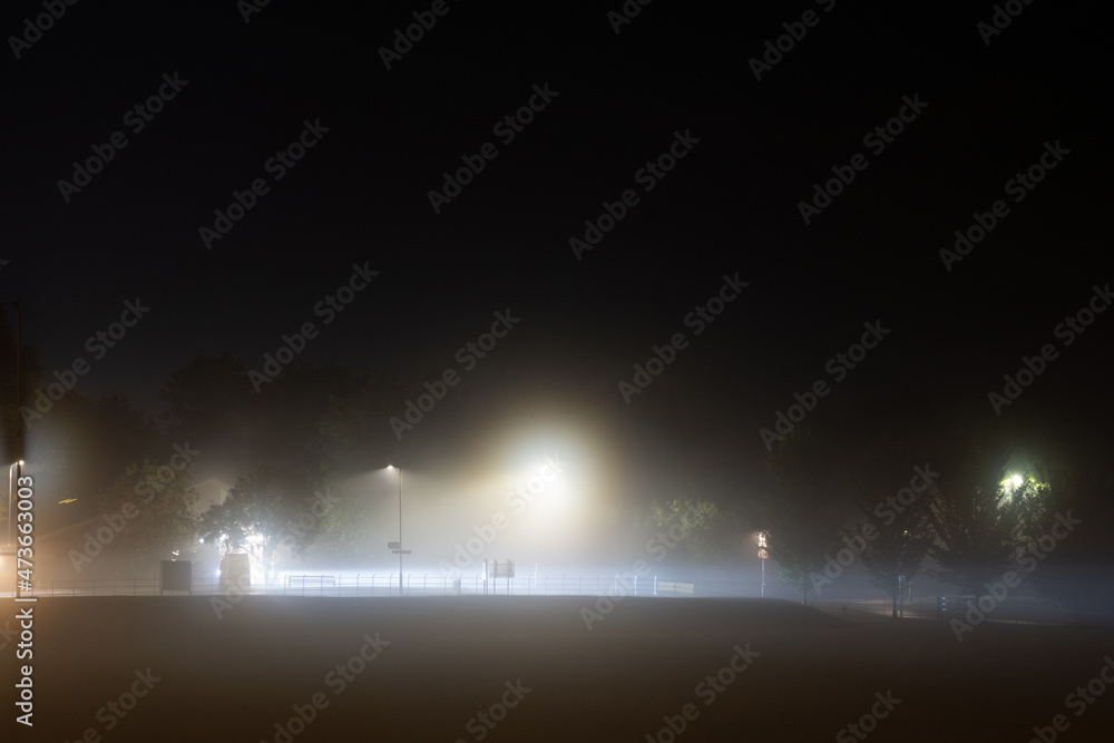 A foggy night in town A foggy night in town