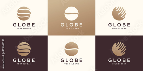 Abstract globe vector logo.