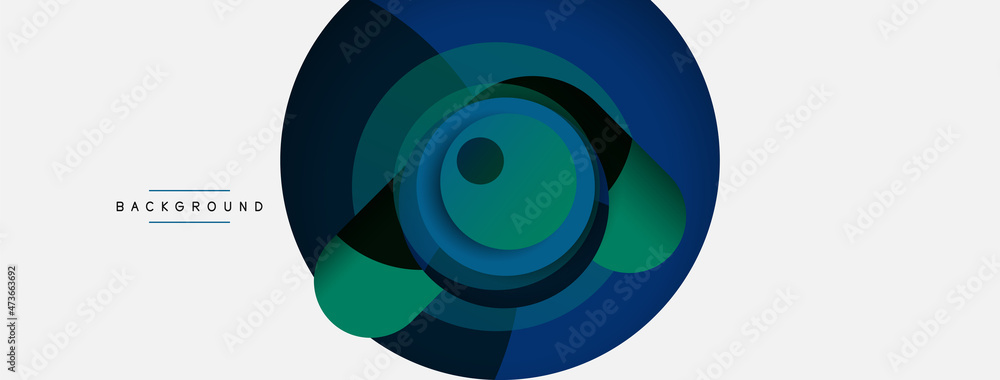 Vector round shapes circles minimal geometric background. Vector illustration for wallpaper banner background or landing page Vector round shapes circles minimal geometric background. Vector illustration for wallpaper banner background or landing page