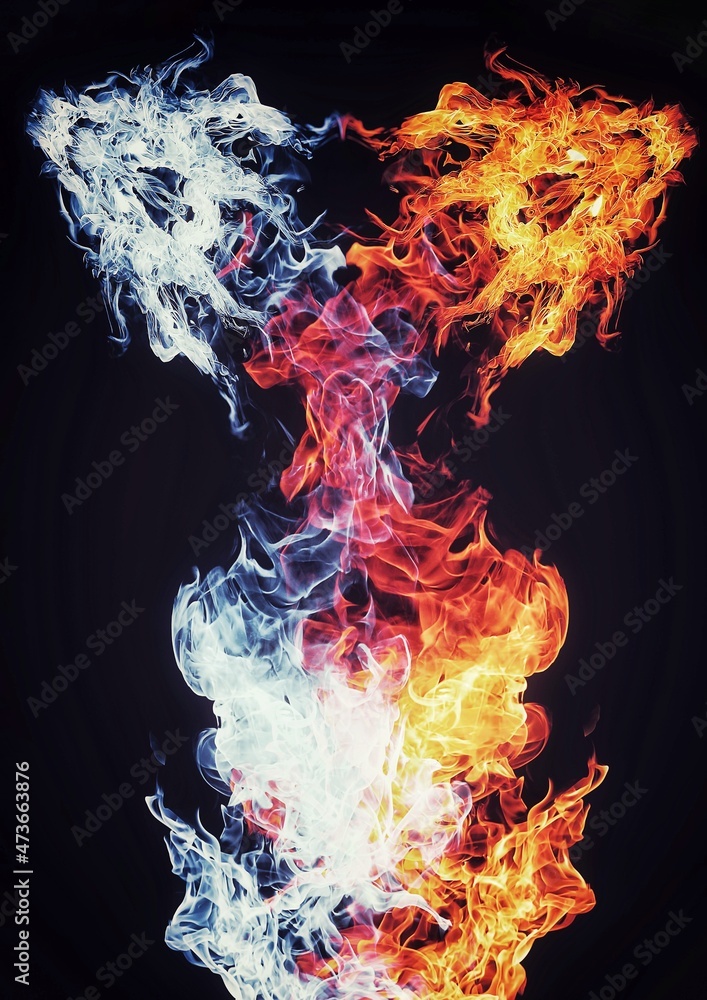 龍の形に渦巻く炎と煙のイラスト Stock Illustration Adobe Stock