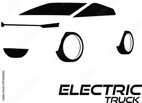 Electric Truck Vector 