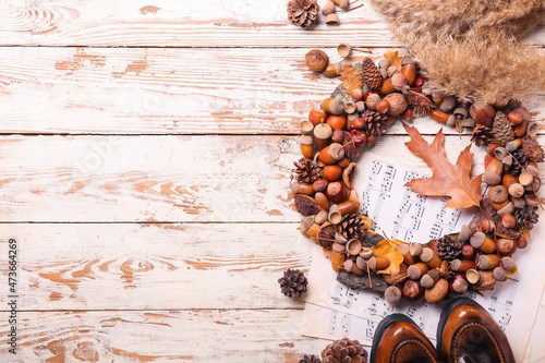 Beautiful acorn wreath with...