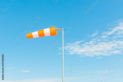 Stripe wind direction flag.
