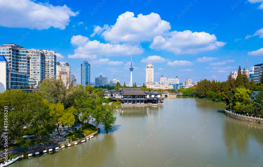 Urban environment of Haohe scenic spot, Nantong City, Jiangsu Province