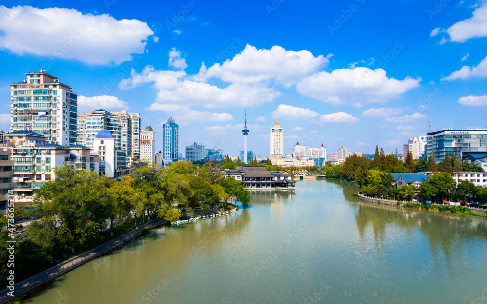 Urban environment of Haohe scenic spot, Nantong City, Jiangsu Province