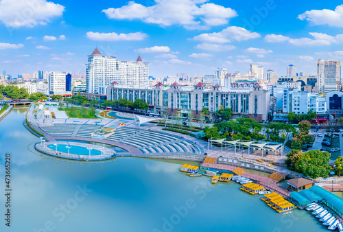 Urban environment of Haohe scenic spot, Nantong City, Jiangsu Province photo