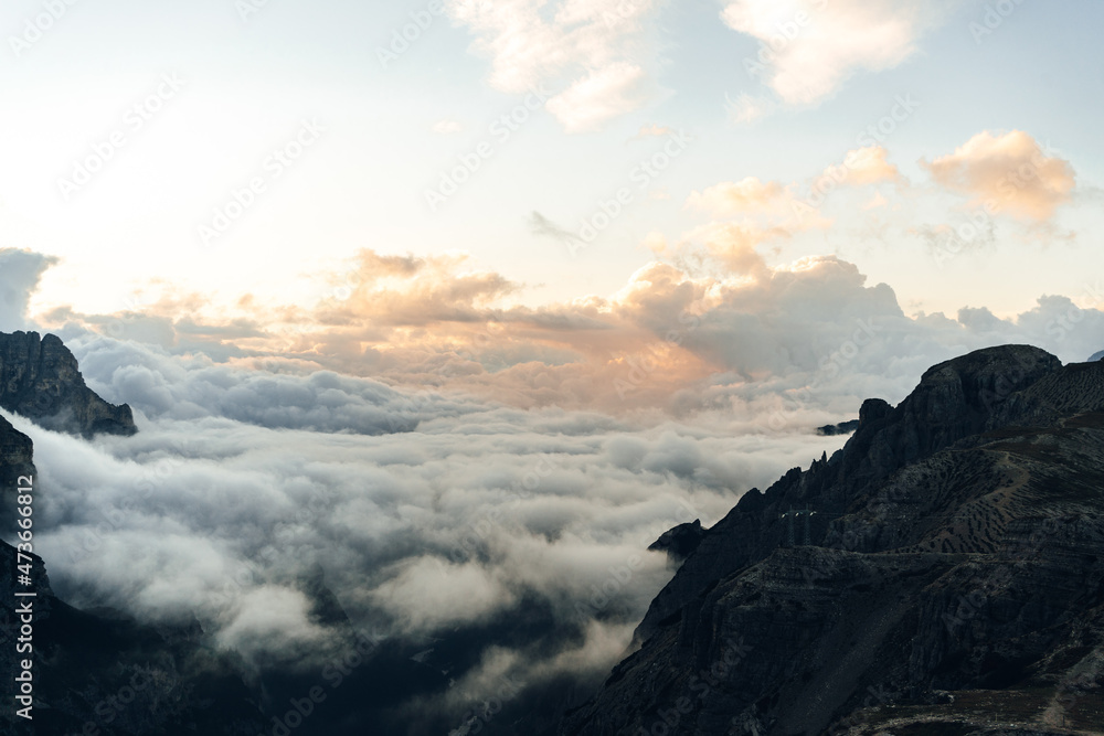 ocean of clouds in the valley ocean of clouds in the valley