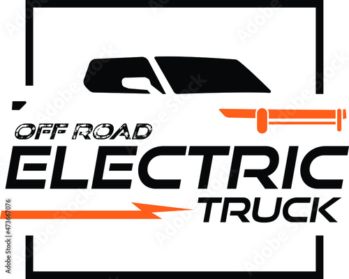 Electric Truck Logo Example Vector