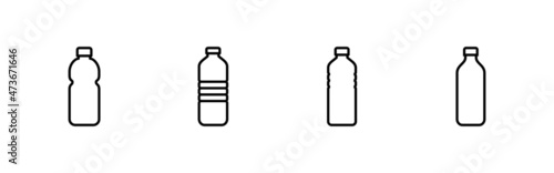 Bottle icons set. bottle sign and symbol