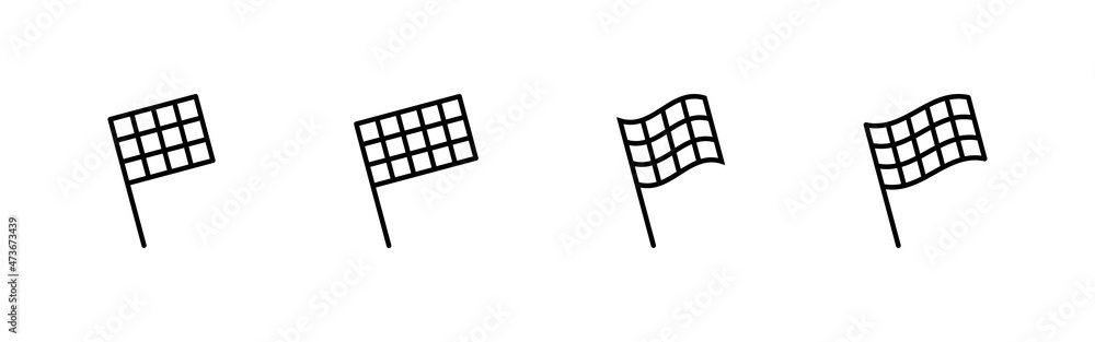 Racing flag icons set. race flag sign and symbol.Checkered racing flag icon Racing flag icons set. race flag sign and symbol.Checkered racing flag icon